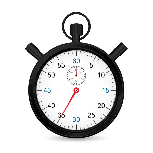 Cronometro metallico nero — Vettoriale Stock