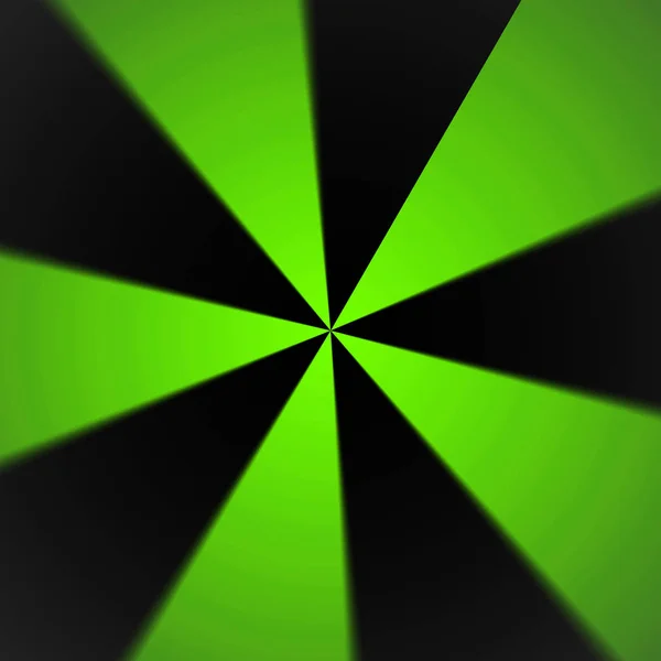Latar belakang abstrak pola radial hijau dan hitam — Stok Foto