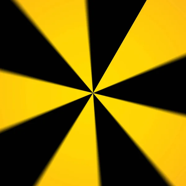 黄色和黑色径向霓虹灯图案抽象背景 — 图库照片