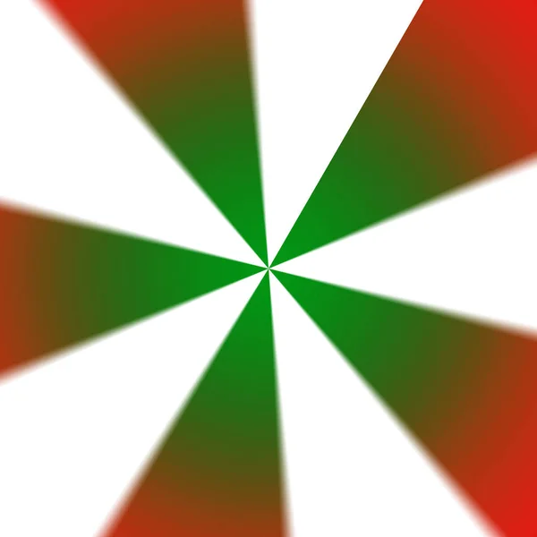 圆形双色绿色和红色发光梯度抽象背景 — 图库照片