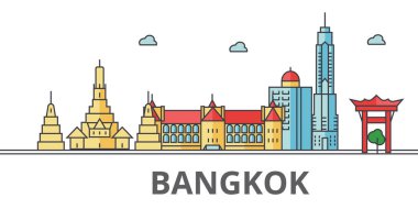 Bangkok şehir manzarası.