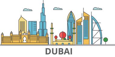 Dubai şehir manzarası.