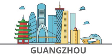 Guangzhou şehir manzarası.