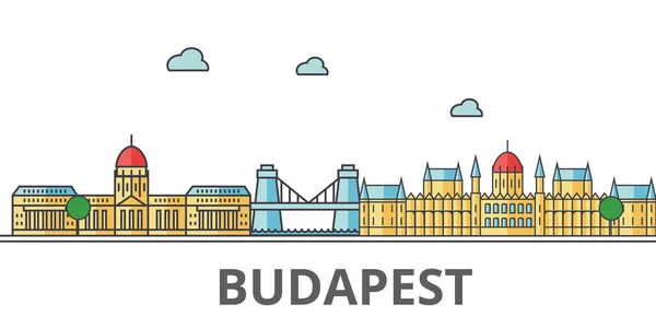 Budapest city skyline. — Stock Vector