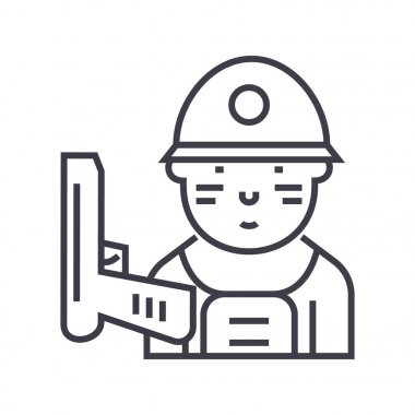 asker vektör satırı simgesi, işaret, resimde arka planda, düzenlenebilir vuruş