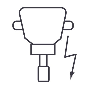 delici vektör satırı simgesi, işaret, resimde arka planda, düzenlenebilir vuruş