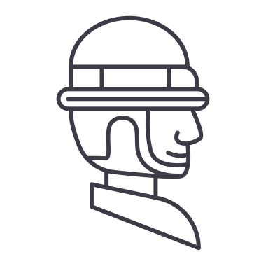 Foreman'ın vektör satırı simgesi, işaret, resimde arka planda, düzenlenebilir vuruş