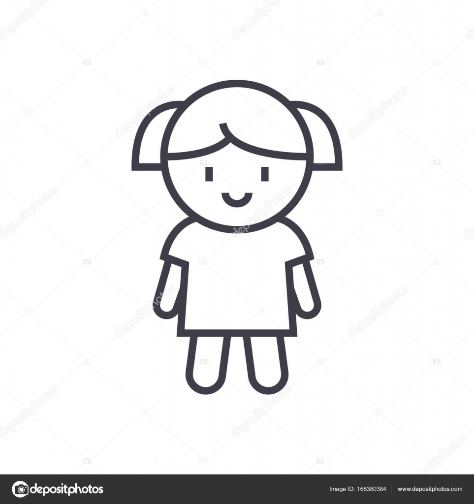 boneca como um vetor de ilustração de logotipo de jogos em fundo branco 13742624 Vetor no Vecteezy