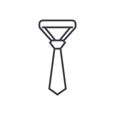 kravat, kravat vektör satırı simgesi, işaret, resimde arka planda, düzenlenebilir vuruş