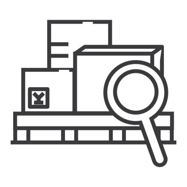 Ambar vektör satırı simgesi, işaret, resimde arka planda, düzenlenebilir vuruş