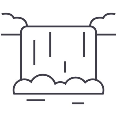 su damlacığı, dokunun, vektör satırı simgesi, işaret, resimde arka planda, düzenlenebilir vuruş yıkama