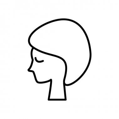 spa vektör satırı simgesi, işaret, arka planda, düzenlenebilir vuruş illüstrasyon kadın yüzüne