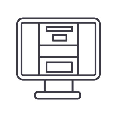 sanat projesi vektör satırı simgesi, işaret, resimde arka planda, düzenlenebilir vuruş