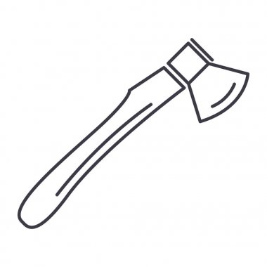 Axe vektör satırı simgesi, işaret, resimde arka planda, düzenlenebilir vuruş