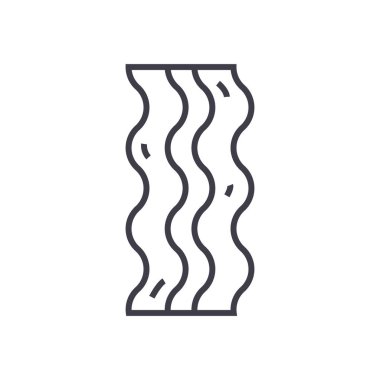 pastırma vektör satırı simgesi, işaret, resimde arka planda, düzenlenebilir vuruş