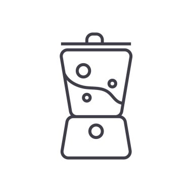 Blender, güler yüzlü vektör satırı simgesi, işaret, resimde arka planda, düzenlenebilir vuruş