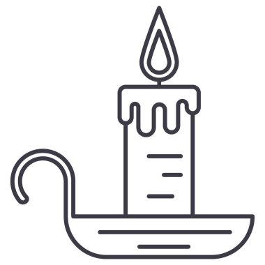 mum vektör satırı simgesi, işaret, resimde arka planda, düzenlenebilir vuruş