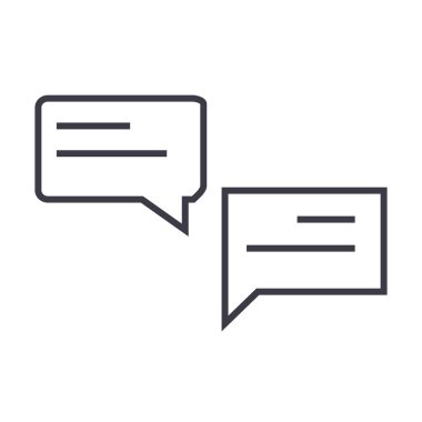 sohbetler satırı simgesi, işaret, arka planda, düzenlenebilir vuruş illüstrasyon vektör