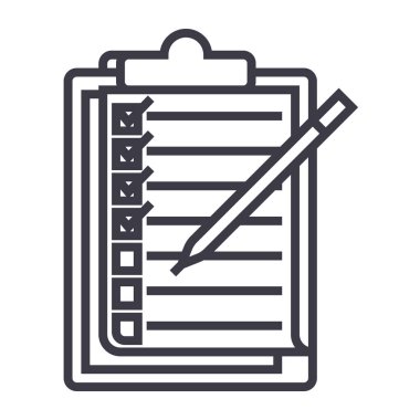 vektör satırı simgesi, işaret, resimde arka planda, düzenlenebilir vuruş listelemek için denetim listesi,