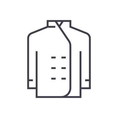 yemek elbise vektör satırı simgesi, işaret, resimde arka planda, düzenlenebilir vuruş