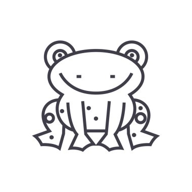 şirin sis vektör satırı simgesi, işaret, resimde arka planda, düzenlenebilir vuruş