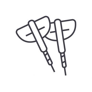 Dart vektör satırı simgesi, işaret, resimde arka planda, düzenlenebilir vuruş