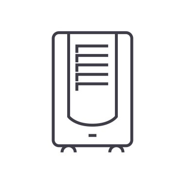 Nem Giderici vektör satırı simgesi, işaret, resimde arka planda, düzenlenebilir vuruş