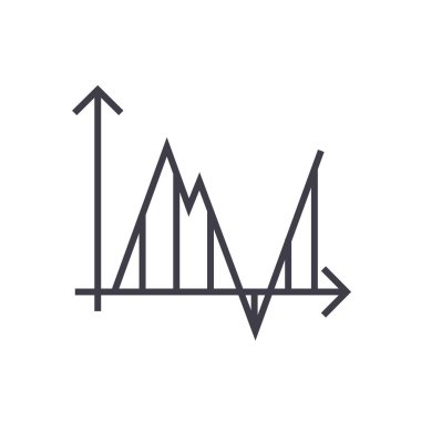 Diyagramı, zaman çizelgesi, spektrogram vektör satırı simgesi, işaret, resimde arka planda, düzenlenebilir vuruş