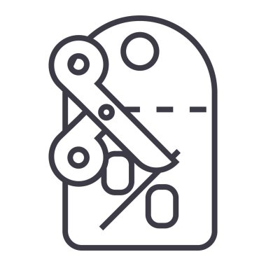 indirimler, etiket, makas vektör satırı simgesi, işaret, resimde arka planda, düzenlenebilir vuruş