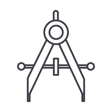 Bölücüler satırı simgesi, işaret, arka planda, düzenlenebilir vuruş illüstrasyon vektör