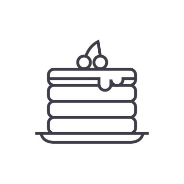 Krep satırı simgesi, işaret, arka planda, düzenlenebilir vuruş illüstrasyon vektör