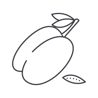 Erik vektör satırı simgesi, işaret, resimde arka planda, düzenlenebilir vuruş