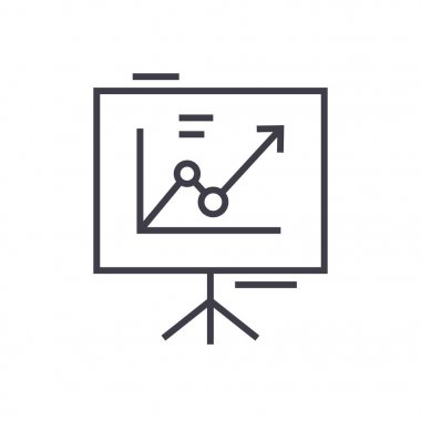 sunu masa, flip grafik vektör satırı simgesi, işaret, resimde arka planda, düzenlenebilir vuruş
