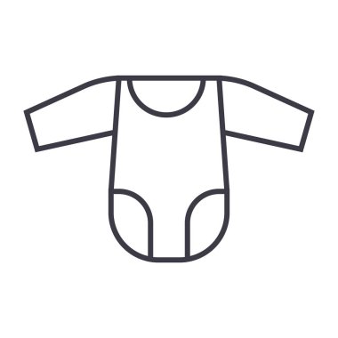 Romper uygun vektör satırı simgesi, işaret, resimde arka planda, düzenlenebilir vuruş