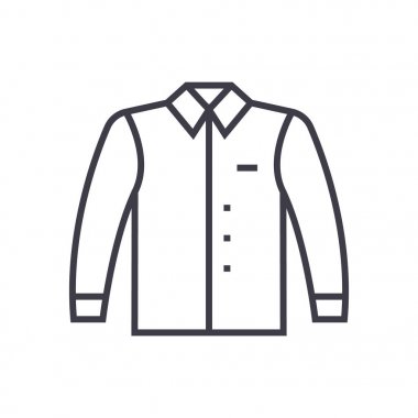 gömlek vektör satırı simgesi, işaret, resimde arka planda, düzenlenebilir vuruş