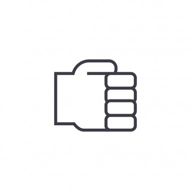 el vektör satırı simgesi, işaret, resimde arka planda, düzenlenebilir vuruş holding