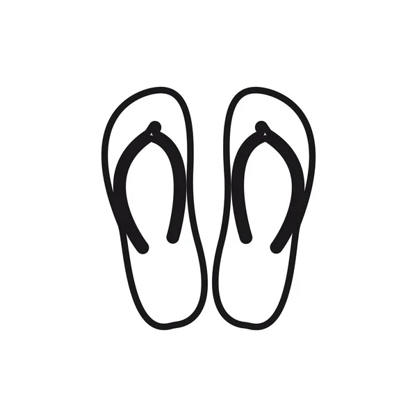 Zapatillas vector línea icono, signo, ilustración en el fondo, movimientos editables — Vector de stock