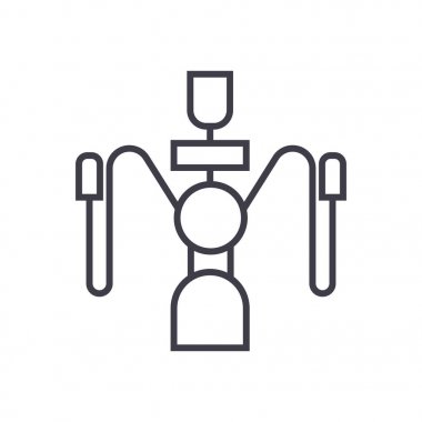 Nargile illüstrasyon vektör satırı simgesi, işaret, resimde arka planda, düzenlenebilir vuruş