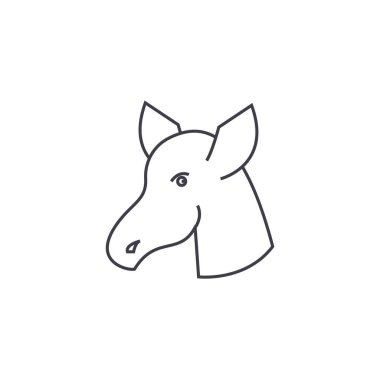 Hoss satırı simgesi, işaret, arka planda, düzenlenebilir vuruş illüstrasyon vektör