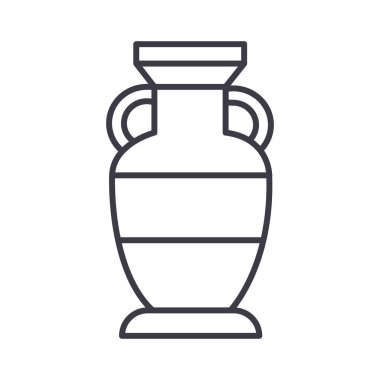 iç vazo vektör satırı simgesi, işaret, resimde arka planda, düzenlenebilir vuruş