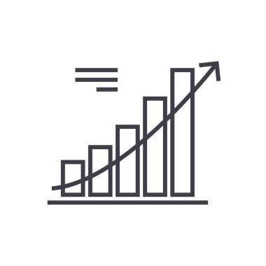 çizgi grafik vektör satırı simgesi, işaret, resimde arka planda, düzenlenebilir vuruş