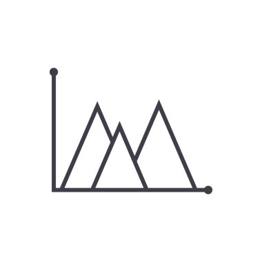 çizgi grafik türü vektör hat simgesi, işaret, resimde arka planda, düzenlenebilir vuruş