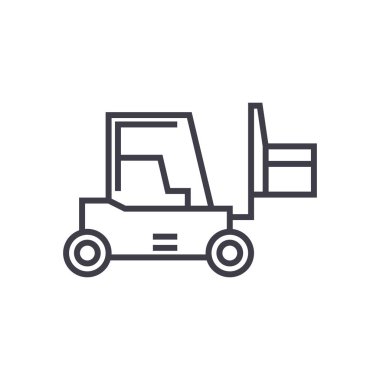 Yükleyici işareti satırı simgesi, işaret, arka planda, düzenlenebilir vuruş illüstrasyon vektör