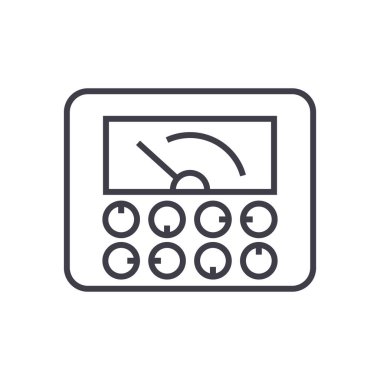 ölçülebilir göstergeler, ölçmek vektör satırı simgesi, işaret, resimde arka planda, düzenlenebilir vuruş