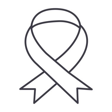 tıbbi şerit vektör satırı simgesi, işaret, resimde arka planda, düzenlenebilir vuruş