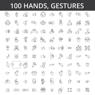 El jest, dokunmatik, parmak, palm, el sıkışma, işaret parmağı, okey, beden dili, para almak, kart satırı simgeleri, işaretleri ödemek. İllüstrasyon vektör kavramı. Düzenlenebilir vuruş