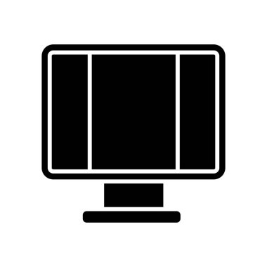 Sanat proje simgesi, vektör çizim, izole arka plan üzerinde siyah işareti