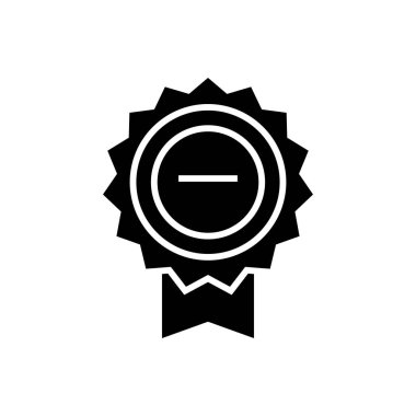 temel simge ödül, illüstrasyon, siyah işareti izole arka plan üzerinde vektör