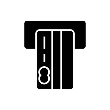 ödeme kutsal kişilerin resmi, vektör çizim, izole arka plan üzerinde siyah işareti