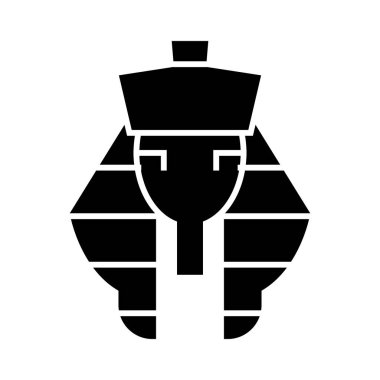 Firavun kutsal kişilerin resmi, vektör çizim, izole arka plan üzerinde siyah işareti